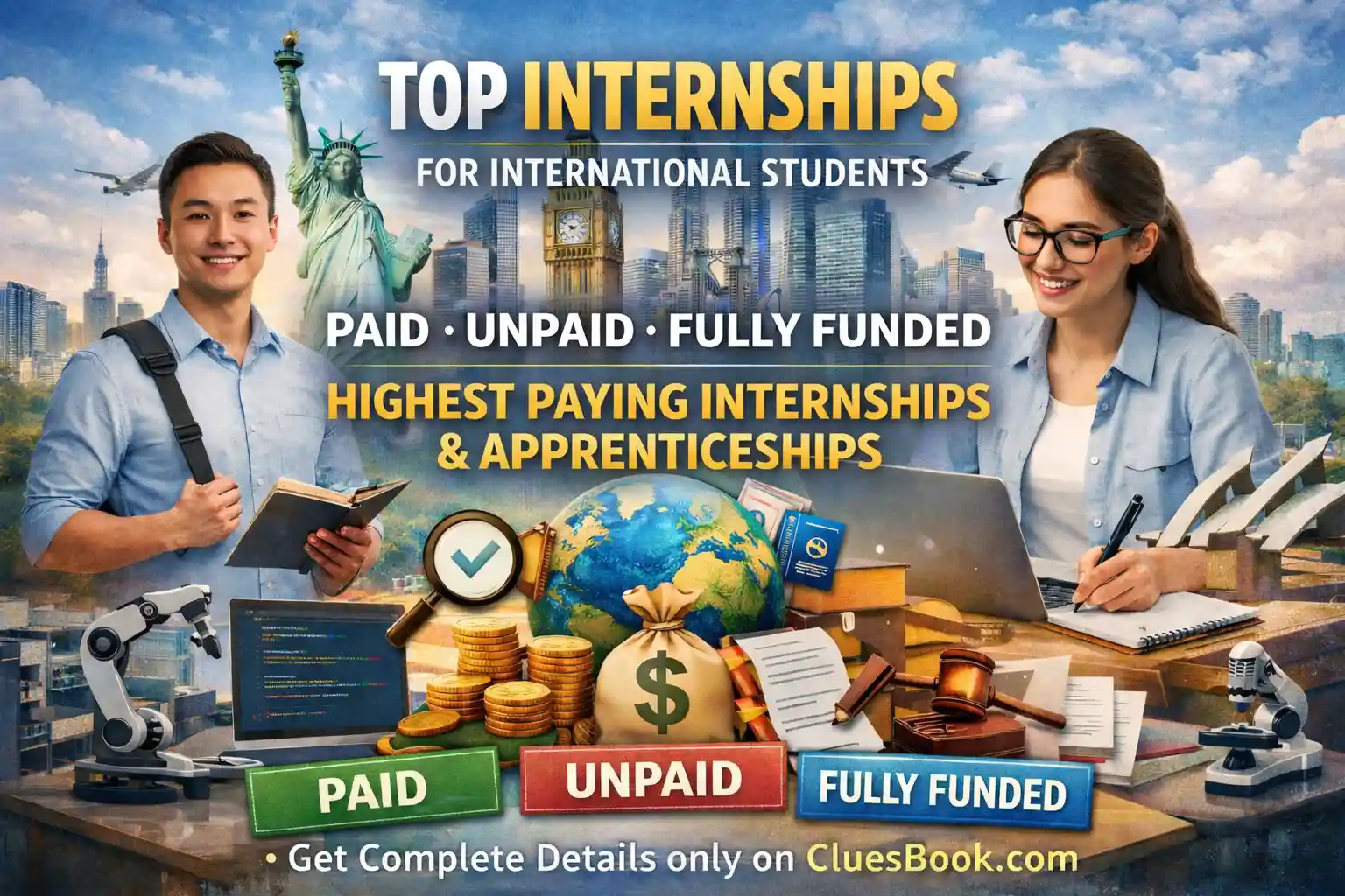 Paid, Unpaid, Fully Funded or Highest Paying Internships or apprenticeships for International Students