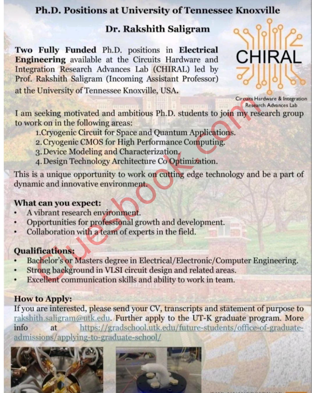 PhD Positions at University of Tennessee Knoxville in USA 
