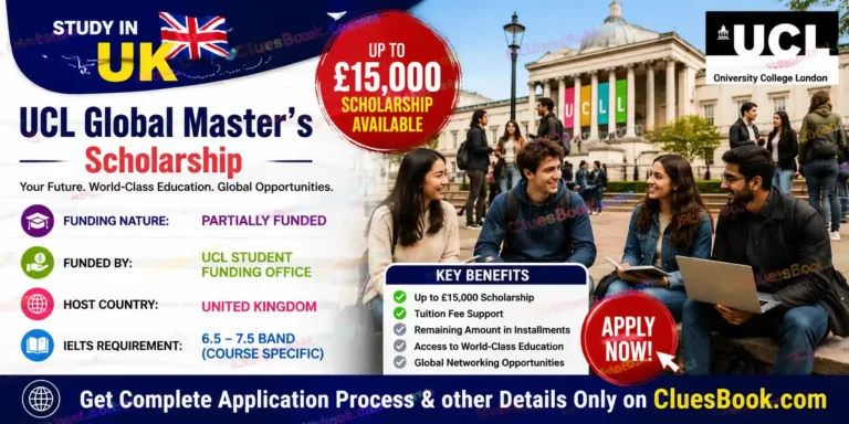 UCL Global Masters Scholarship in UK