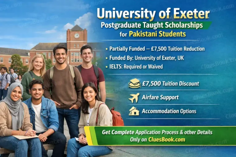 University of Exeter Postgraduate Taught Scholarships for Pakistani Students