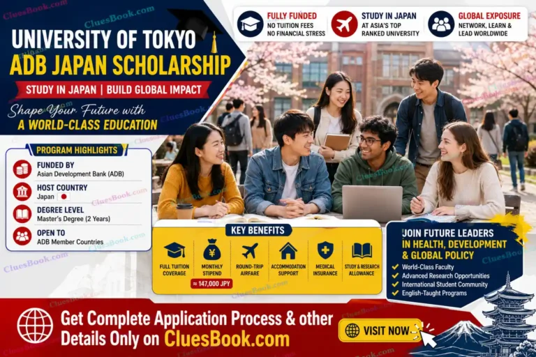 University of Tokyo ADB Japan Scholarship for International Students