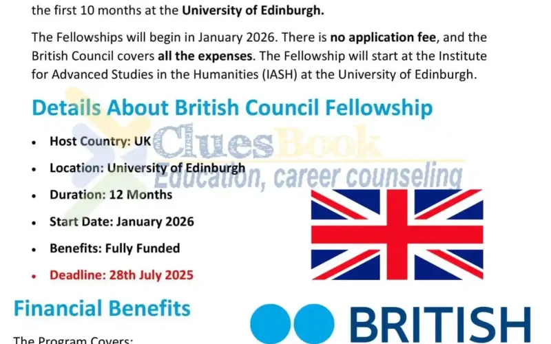 Apply for Fully Funded British Council Fellowship in UK 2026