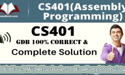 CS401 GDB Solution