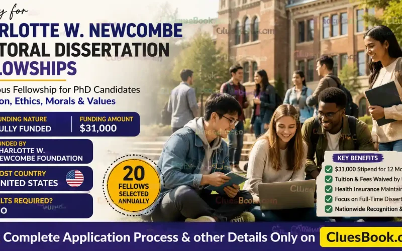 Charlotte W. Newcombe Doctoral Dissertation Fellowships in USA