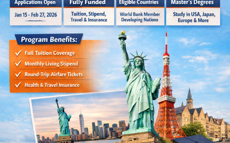 Fully Funded Joint Japan World Bank Scholarship 2026 Round 1