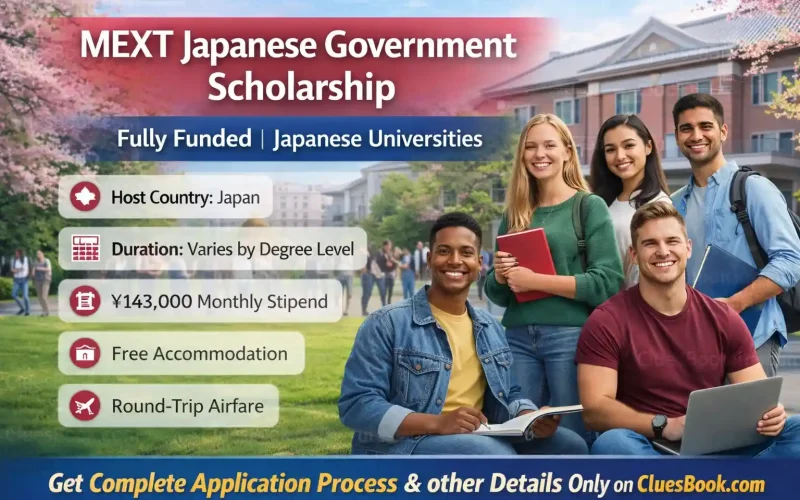 Fully Funded MEXT Japanese Government Scholarship (Without IELTS)