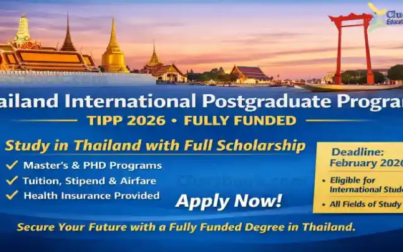Fully Funded Thailand International Postgraduate Program 2027