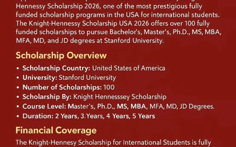 Knight Hennessy Stanford Scholarship USA 2026