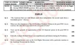 Past Paper of History of USA CSS 2012