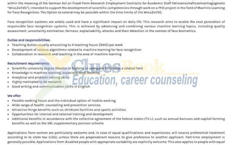 Research Assistantship at Paderborn University Germany 2025