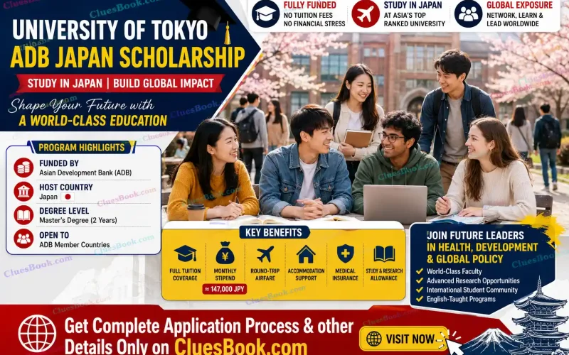 University of Tokyo ADB Japan Scholarship for International Students